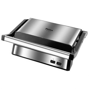 Grill E Sanduicheira Pgr21pi Em Aço Inox Philco Preto E Inox 220v