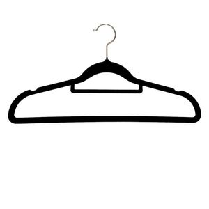 Kit 36 Cabide Aveludado Extra Fino - Westpress Cor Preto