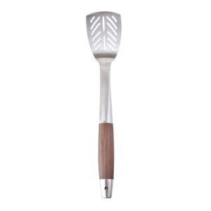 Espátula Vazada Churrasco Em Aço Inox Kenya