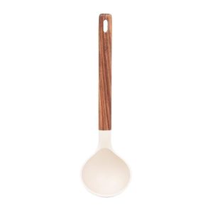 Concha De Silicone Com Cabo Em Acácia Spicy Bege