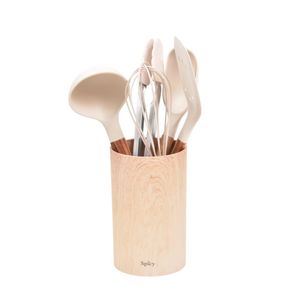 6 Utensílios De Silicone Spicy Bege