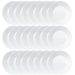 Conjunto De Pratos Fundos Duralex Saturno 23,5 Cm 24 Peças Branco