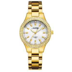 Relógio Para Mulheres Casual Aço Inoxidável Dourado