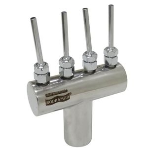 Bico Leque 4 Saídas Em Inox Para Chafariz Fontes E Lagos - Sodramar