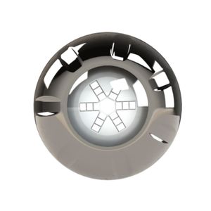 Refletor Power Led Em Inox 9w Rgb Iluminação Multicolorida Para Piscina Cabo 02 Metros - Luxpool