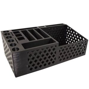 Porta Caneta Objetos Escritório Mesa Vazado 18 Cm Impressão 3d Preto