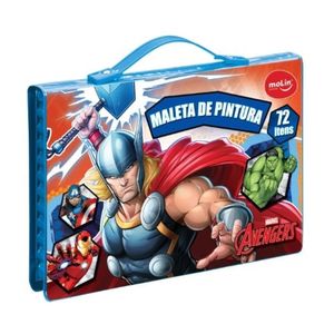 Maleta Pintura Avengers- 72 Itens - Molin Unica Maleta Pintura Avengers- 72 Itens - Molin