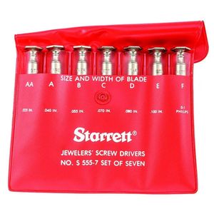 Chaves De Fenda Para Relojoeiros Jogo 7 Peças De 95mm - Starrett