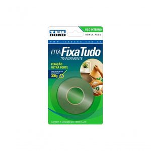 Fita Dupla Face 19mm X 2 Metros Transparente - Tekbond