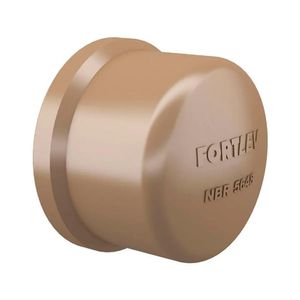 Cap Soldável De Pvc Marrom 20mm Fortlev 50 Unidades