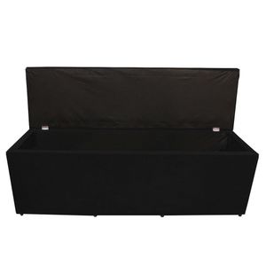 Calçadeira Baú Paris Queen 160 Cm Botão Strass Suede Preto Do Lar Móveis