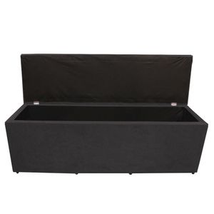 Calçadeira Baú Paris King 195 Cm Botão Strass Suede Grafite Do Lar Móveis