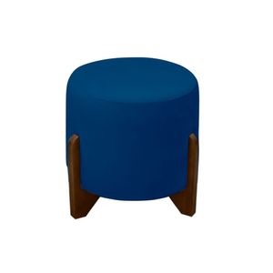 Puff Banqueta Decorativo Luiz Suede Azul Marinho Do Lar Móveis E Decoração