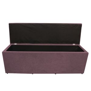 Calçadeira Baú Paris Queen 160 Cm Botão Strass Suede Rosê Do Lar Móveis