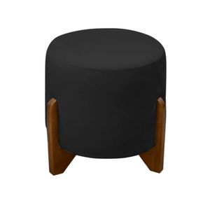 Puff Banqueta Decorativo Luiz Suede Preto Do Lar Móveis E Decoração