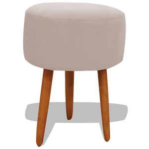 Puff Banqueta Decorativo Redondo Para Sala Pé Palito 50 Cm Altura Porcelana Do Lar Móveis