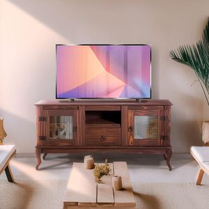 Rack Pequena Tv Até 50 Polegadas Madeira Maciça D200 Imbuia Shop Jm Imbuia