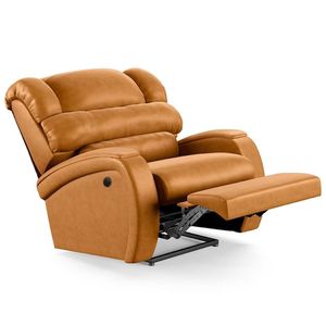 Poltrona Do Papai Reclinável Kalie Power Elétrica Fh9 Pu Whisky - Mpozenato