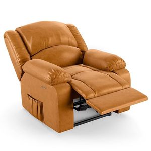 Poltrona Do Papai Reclinável Pietra Power Touch Fh9 Pu Whisky - Mpozenato