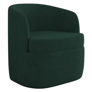 Poltrona Giratória Decorativa Para Sala Dandara K04 Veludo Verde - Mpozenato