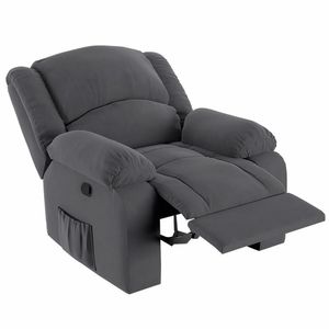 Poltrona Do Papai Reclinável Pietra Zero Wall Fh9 Veludo Cinza - Mpozenato