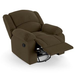 Poltrona Do Papai Reclinável Pietra Glider Giratória Usb Fh9 Veludo Capuccino - Mpozenato