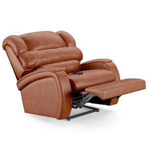 Poltrona Do Papai Reclinável Kalie Controle Power Elétrico Usb Fh9 Pu Caramelo Brilho - Mpozenato
