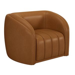 Poltrona Decorativa Para Sala 112cm Meris M22 Sintético Caramelo - Mpozenato