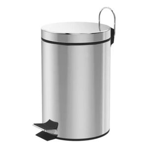 Lixeira Inox Redonda Multiuso - 5 Litros Perfeita De Funcionalidade E Sofisticação