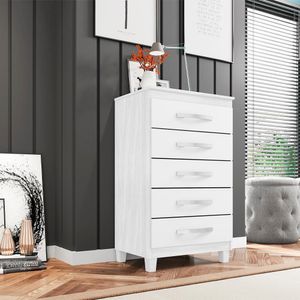 Comoda 5 Gavetas 57 Cm Moden 2259 Branco Flex Incp