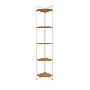 Estante De Canto 5 Prateleiras 202 Cm Li022 Canela Branco Kpb