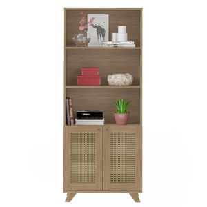 Estante 2 Portas 3 Nichos 172x70 4709 Carvalho Arly