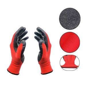 Luva Poliéster Vermelha C/ Banho Latex Tamanho 9 - Wurth