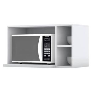 Armario Aereo Para Microondas Mdf 80 Cm Americana C557 Branco Henn