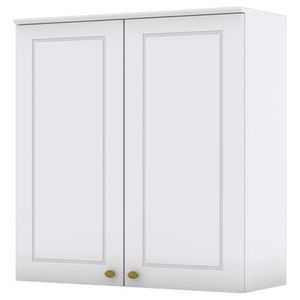 Armario Aereo 2 Portas Mdf 80 Cm Americana C356 Branco Henn