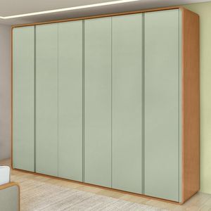 Guarda-roupa Casal 6 Portas Easy Like Amendoa Clean/salvia