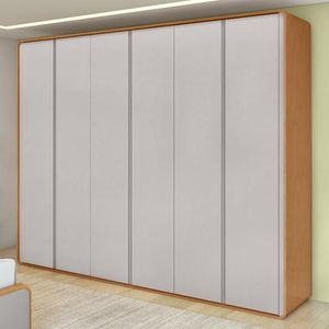 Guarda-roupa Casal 6 Portas Easy Like Amendoa Clean/off White