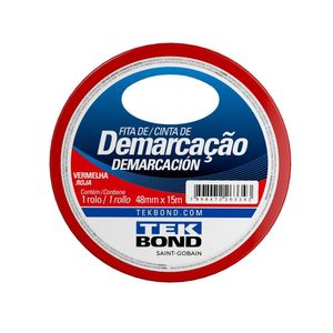 Fita Demarcação Vermelha 48mm X 15m - Tekbond