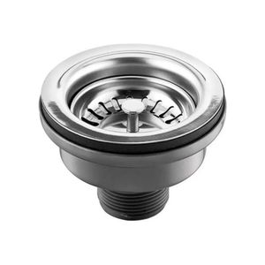 Valvula Cozinha Americana 1621 Inox C- Cestinha Abs 6 Cm - 3 1-2 Cinza