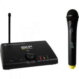 Microfone Sem Fio De Mao Bivolt Mini-i Preto Skp