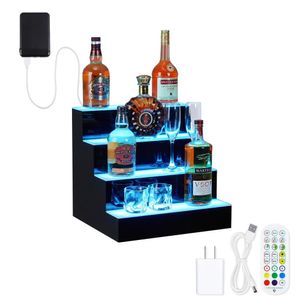 Takywep Prateleira De Garrafas Com Led, Controle Remoto E 4 Níveis, 50 Cm