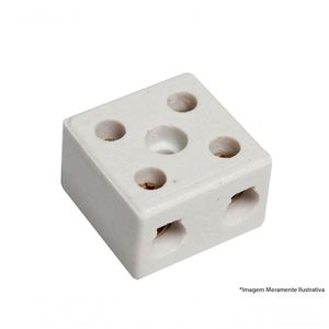 Conector Porcelana 10mm 2 Polos 04.11 C-10pcs