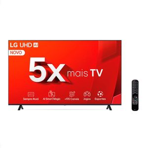Smart TV LG 75 Polegadas 4K UHD Controle Smart Magic Webos Preto Bivolt