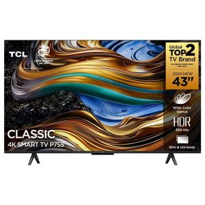 Smart TV TCL 43 Polegadas Google TV Led 4K UHD 43P755 Preto Bivolt