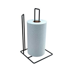 Porta Rolo De Papel Toalha Em Aço - Stolf Preto