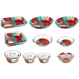 Conjunto De Travessas Refratárias Marinex Em Vidro - 10 Pçs Transparente