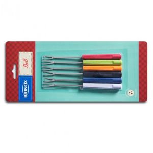 Garfos Para Petiscos Beli 2051322 6 Peças Brinox Colorido