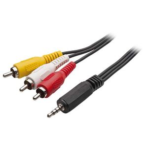 Cabo P2 4c+3rca 1,8mt Niquel Gnd- Video-a - A