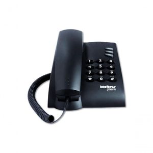 Telefone Intelbras Pleno Preto Sem Chave Com Fio 4080051