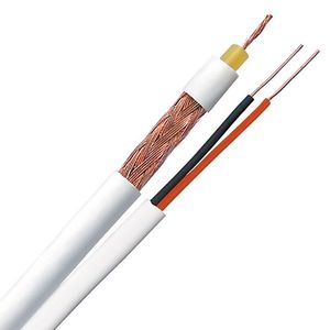 Cabo Coaxial Telecam Rf 4mm 80% Liga Cobre +2x26awg Branco